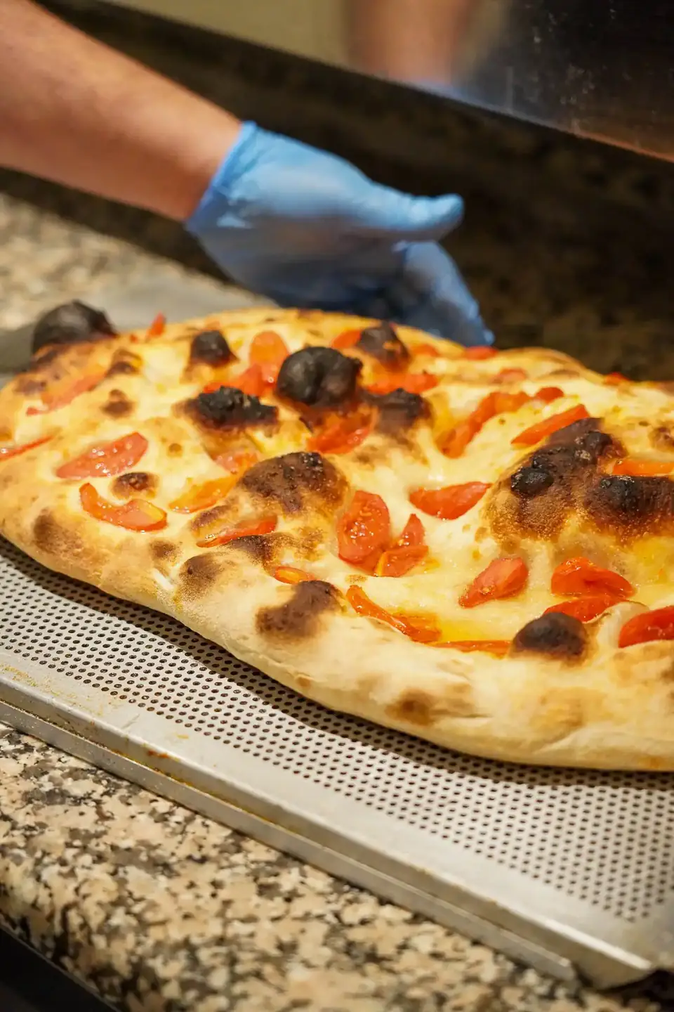 Focaccia fresh from the oven