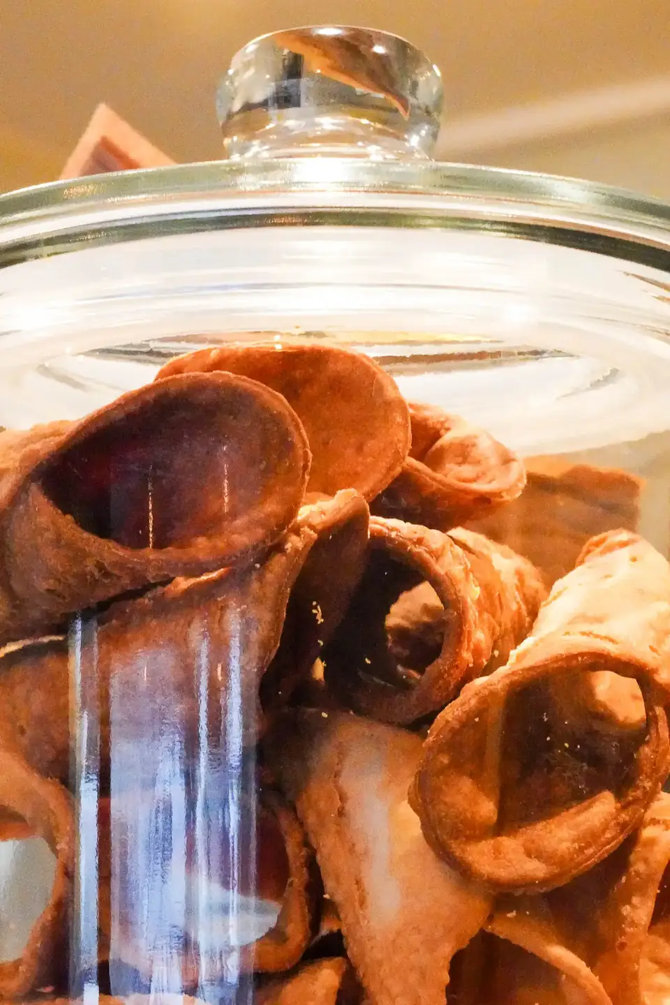 Sicilian cannoli in a jar